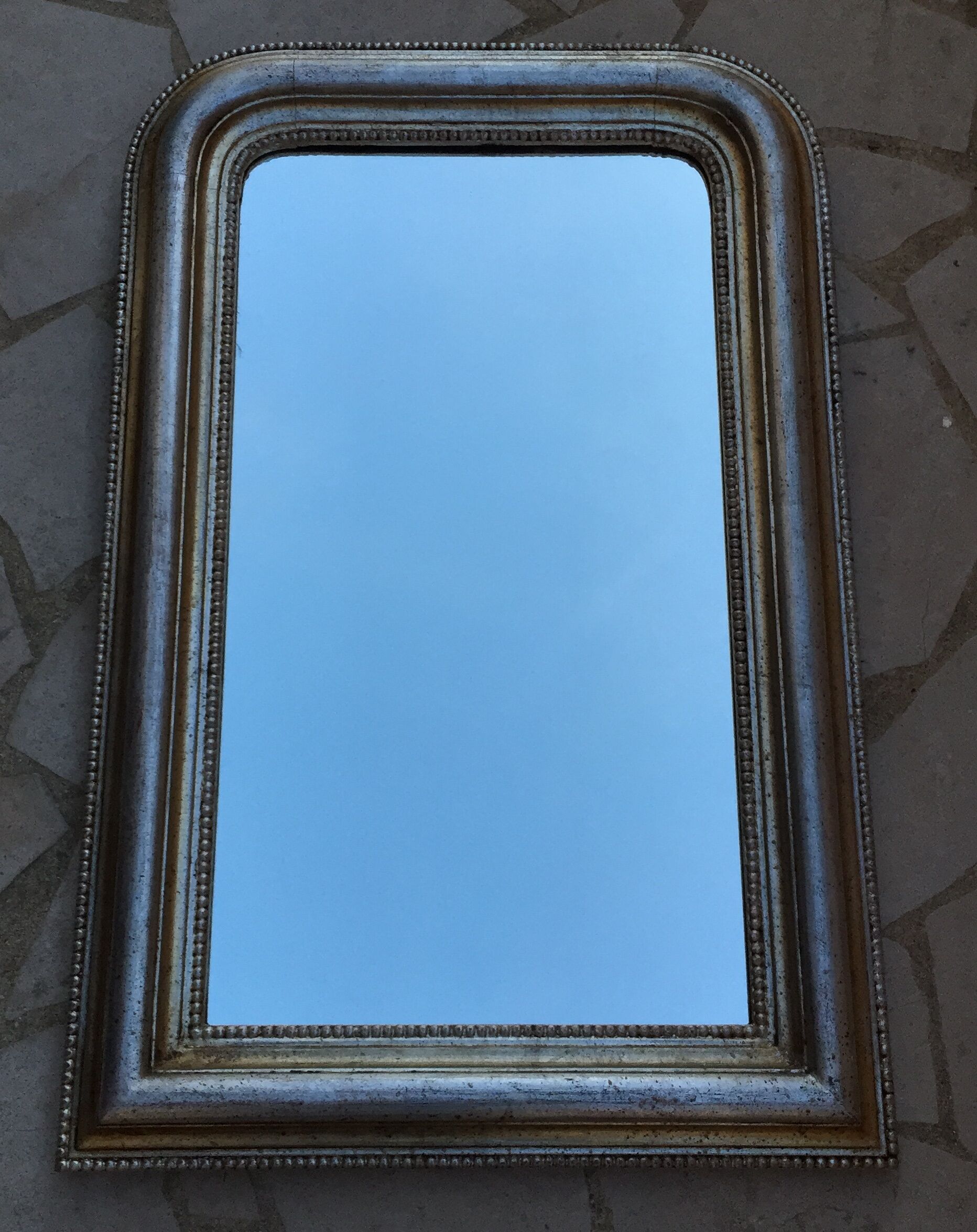 Louis Philippe mirror wooden gold/silver 84 x 53 cm