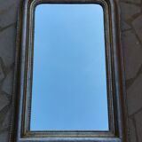 Louis Philippe mirror wooden gold/silver 84 x 53 cm
