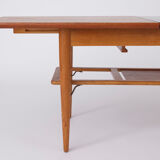 Danish extendable teak coffee table 1960s