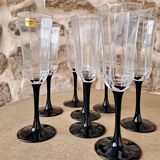 Verre à pied flûtes Luminarc noir