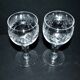 2 verres à vin ballon Saint-Louis en cristal gravé à l’acide Rocaille