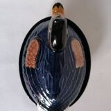 Zoomorphic duck terrine majolica slip