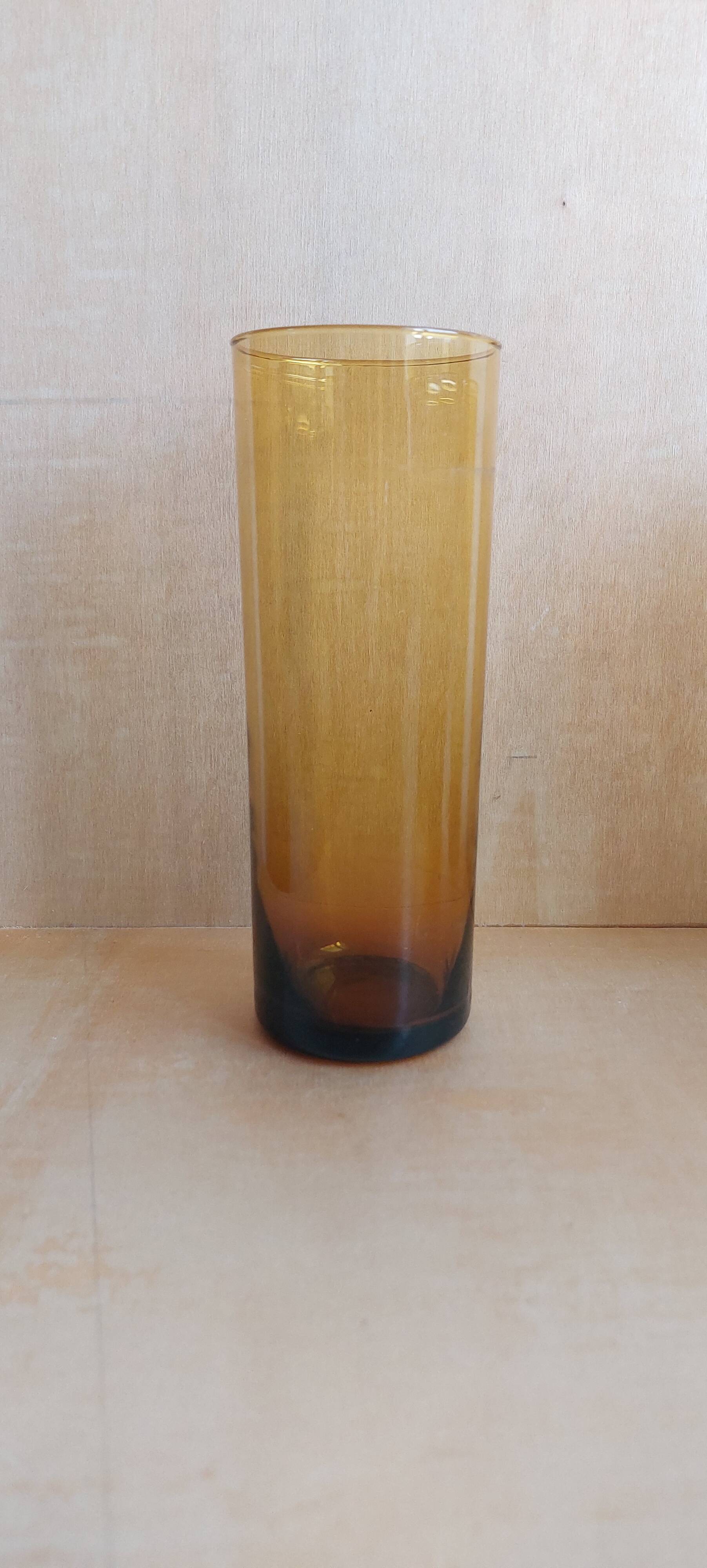 Set of 6 vintage amber glasses