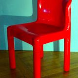 Set of 4 chairs by Carlo Bartoli, model 4875, Kartell edition, 70s