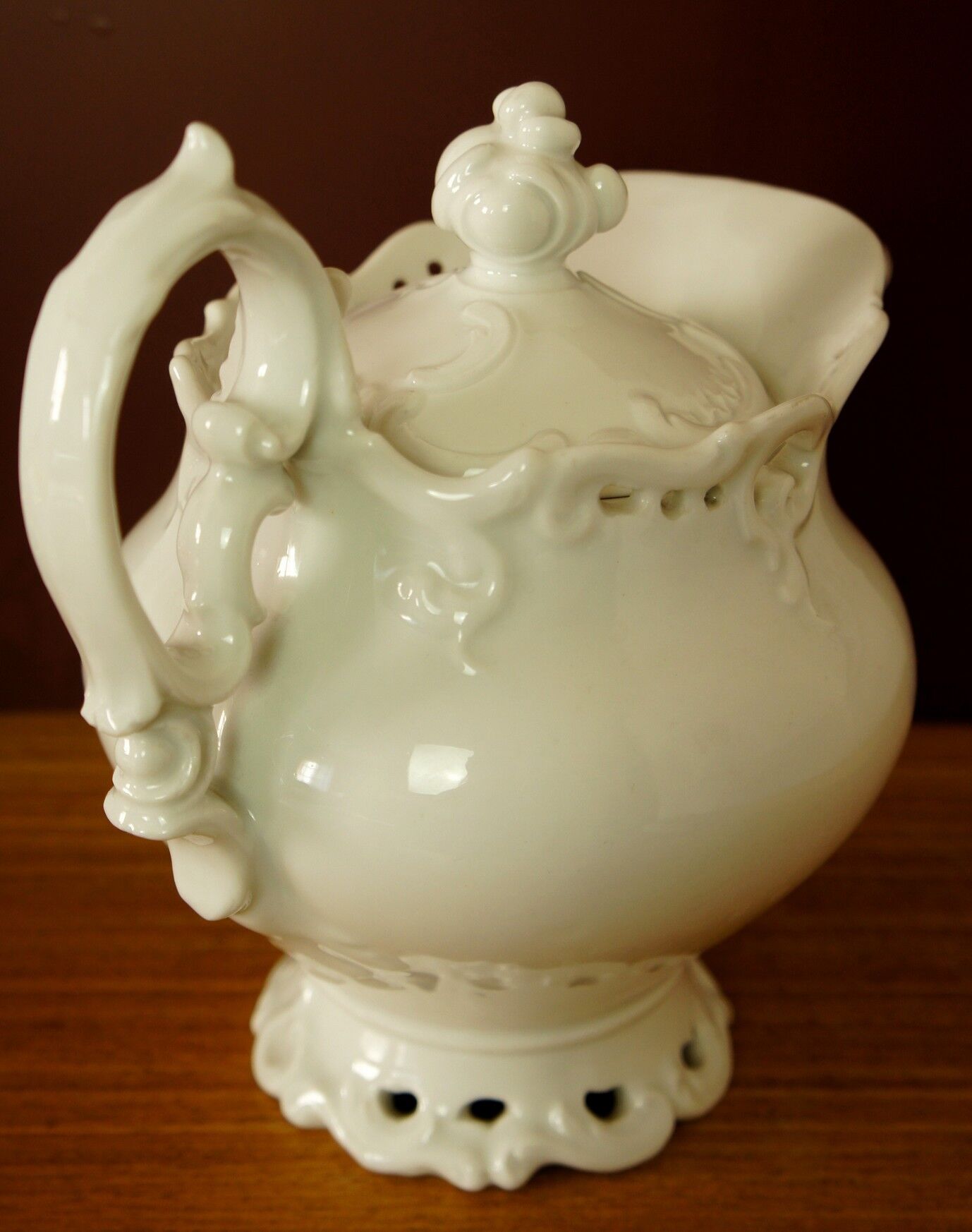 Dragon-headed open porcelain teapot