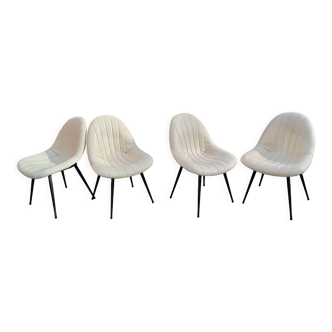 4 vintage lounge chairs