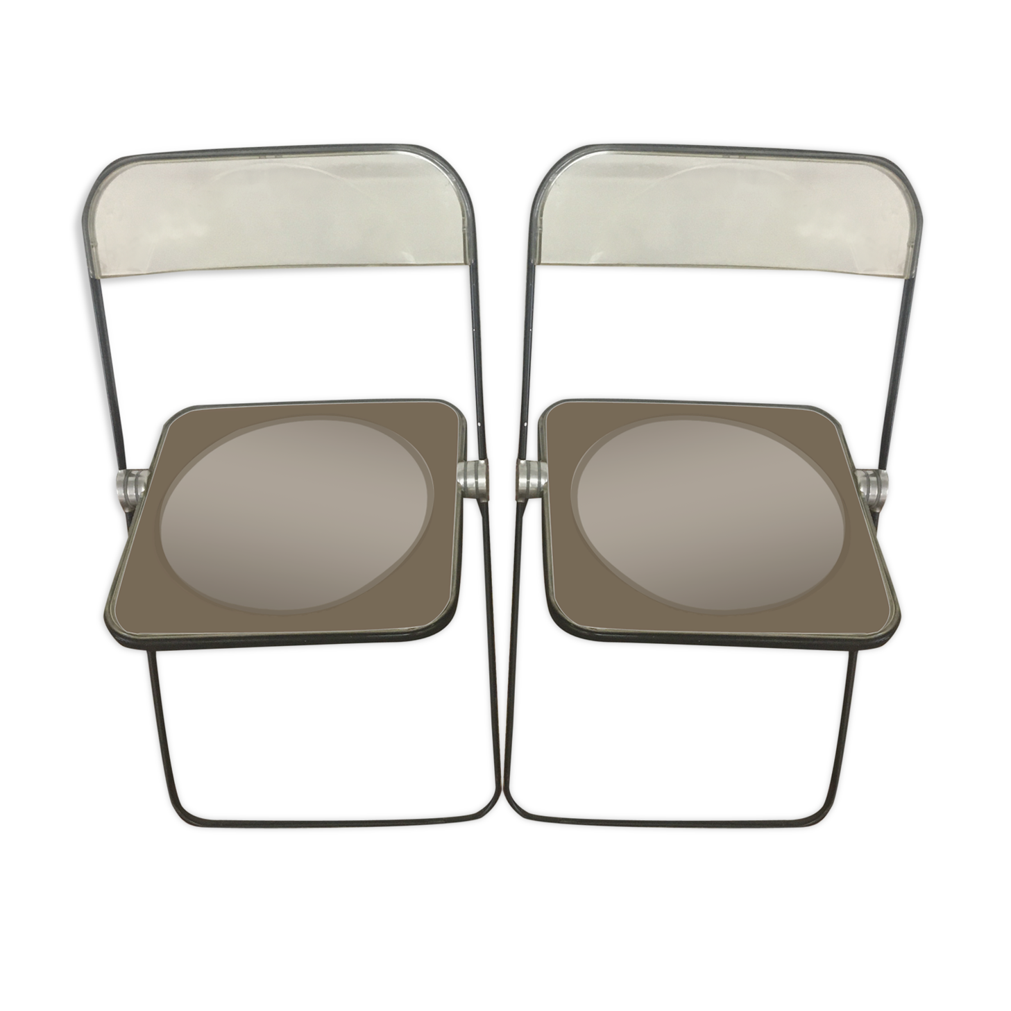 Pair of Plia chairs by Giancarlo Piretti for Castelli 1970