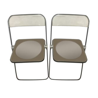 Pair of Plia chairs by Giancarlo Piretti for Castelli 1970