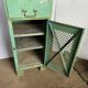 Cabinet with 1 door and 1 industrial metal drawer, 1950