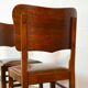 Set of 4 wood and vinyl bistro chairs 1930