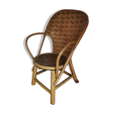 Chaise enfant vintage bois de châtaignier