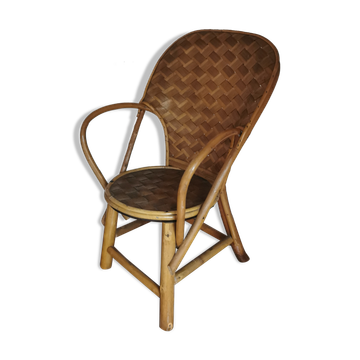 Chaise enfant vintage bois de châtaignier