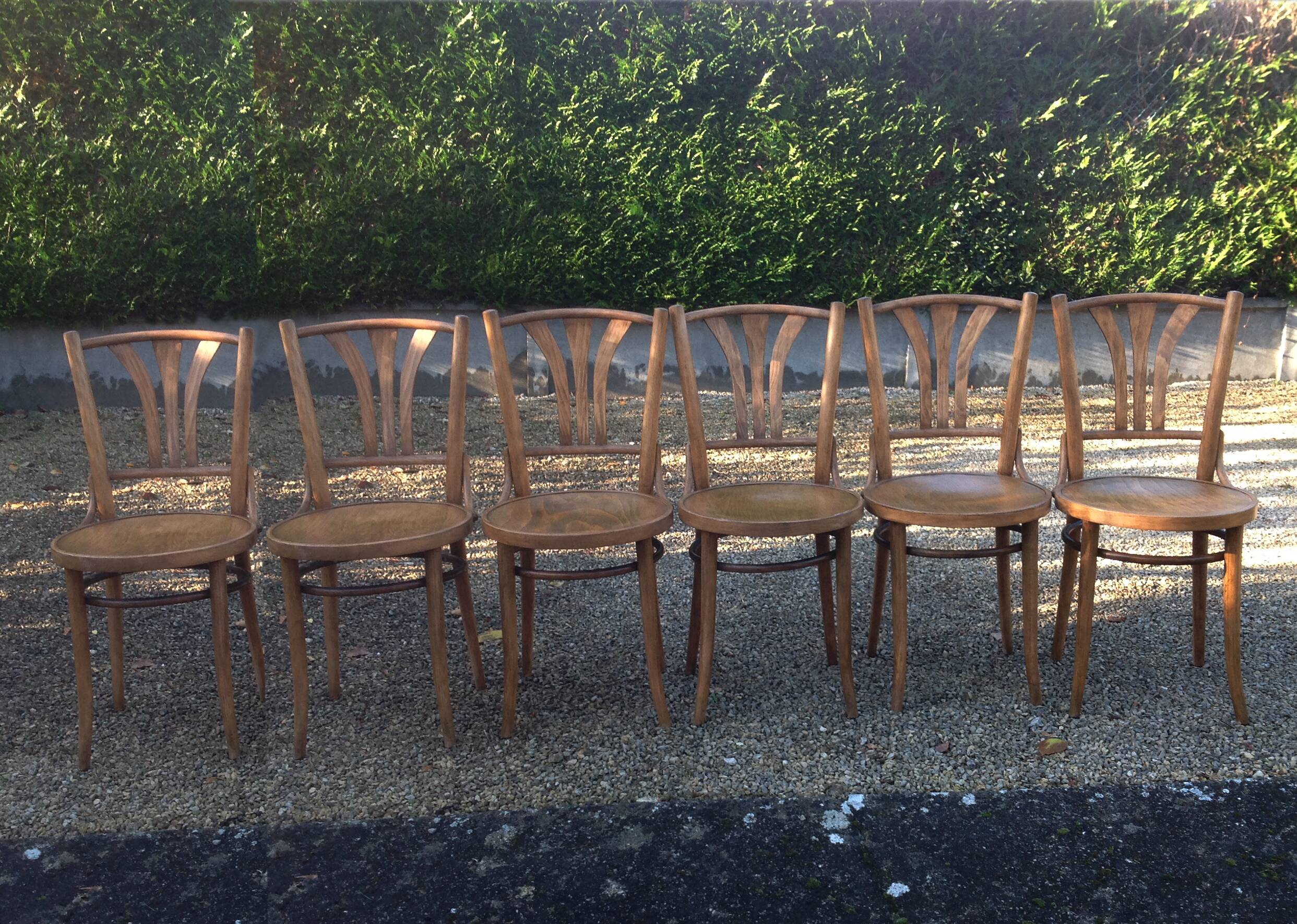 6 chaises bistrot vintage
