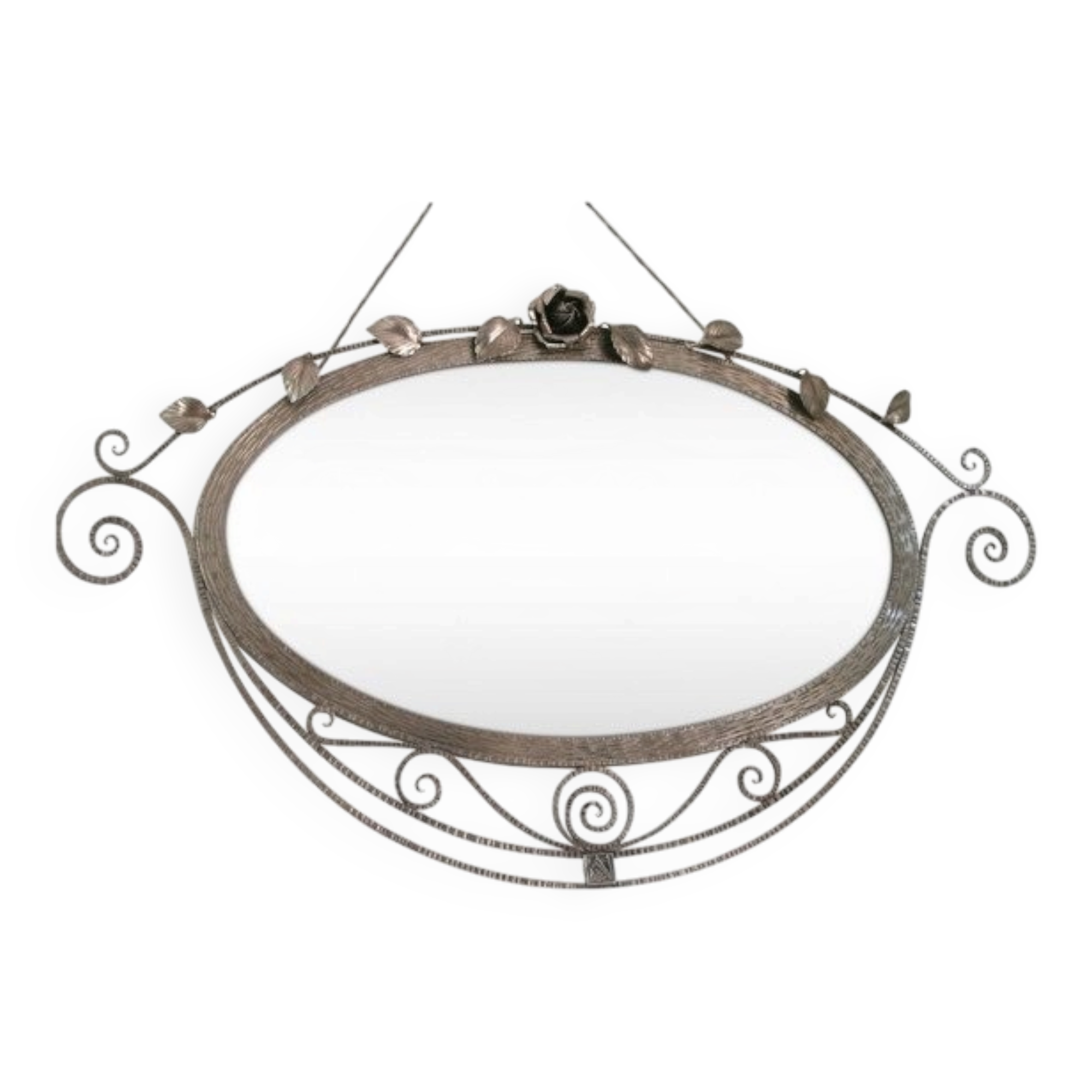 Brushed Wrought Iron Mirror