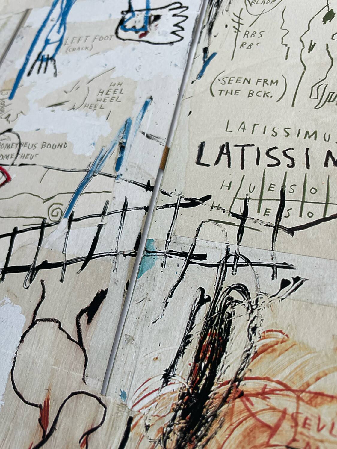 Jean Michel Basquiat (1960-1988), Leonardo da Vinci’s Greates Hits, 1982, Copyright Estate of Jean Michel Basquiat, Licensed by Artestar New York, Printed in UK