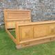Art Deco bed in solid oak 190x142cm