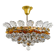 Vintage Murano glass chandelier, solid brass, Spain 1960s.