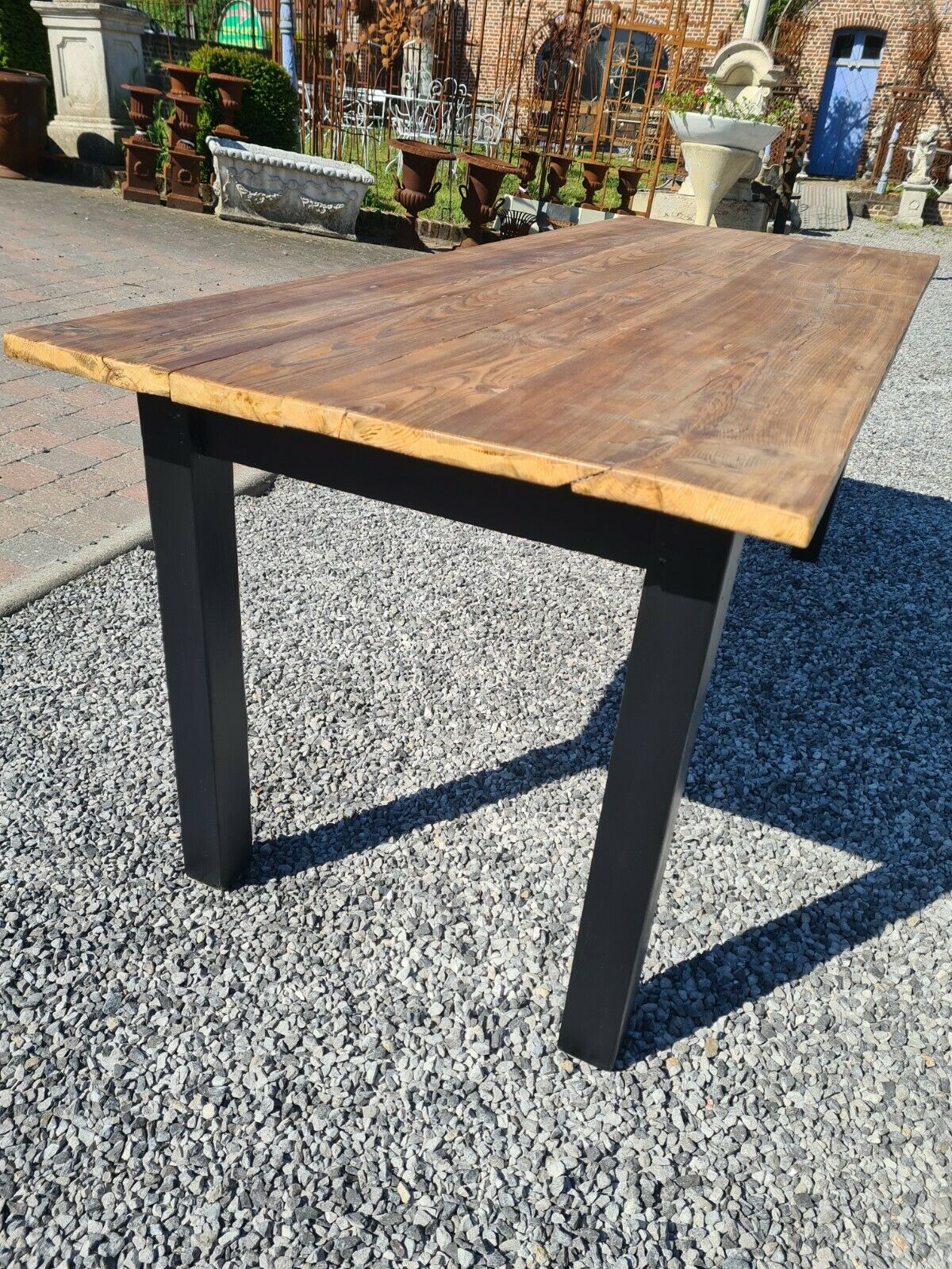 Patinated fir farmhouse table