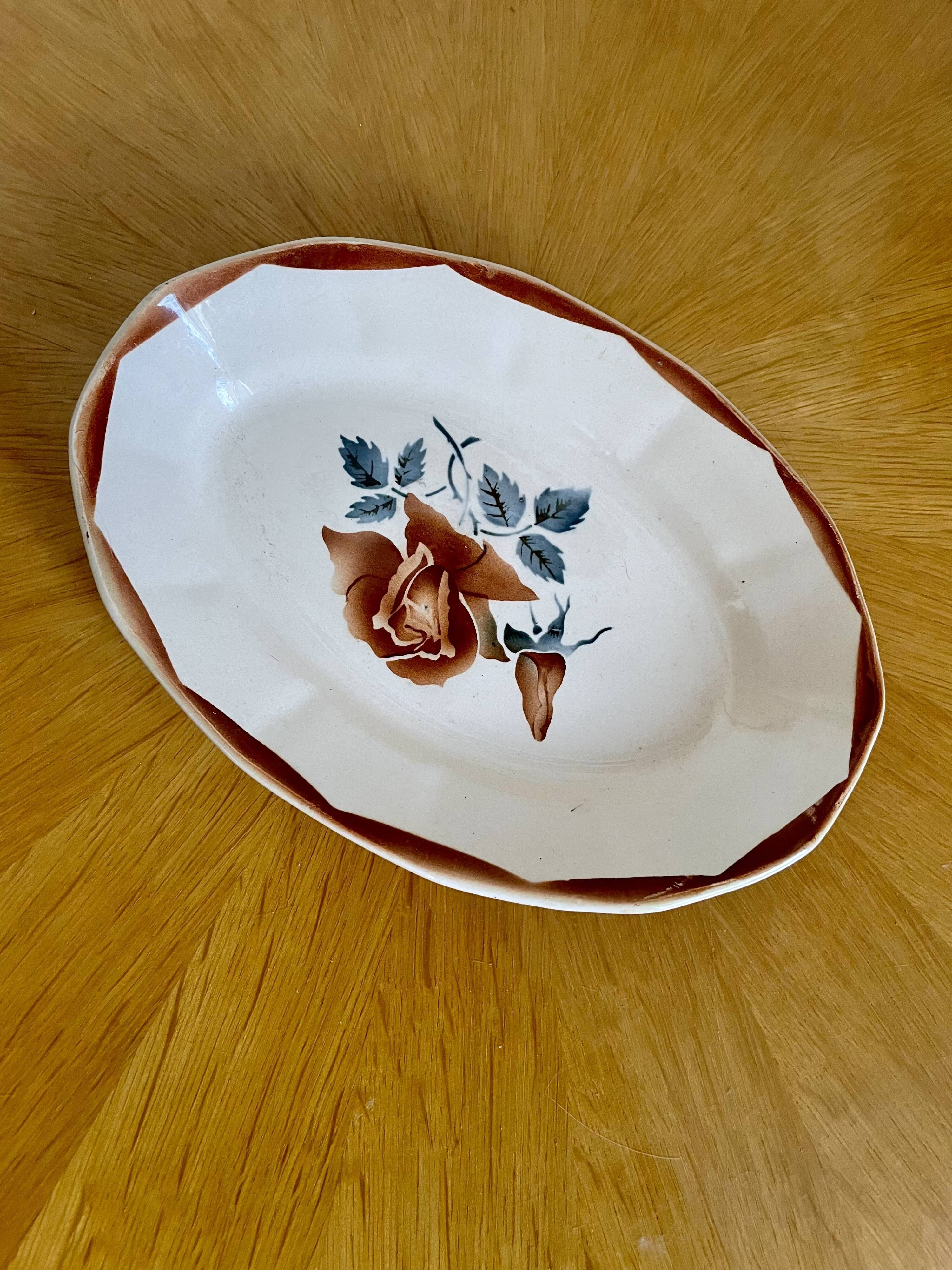 Dessert dish Digoin Sarguemines 1930