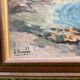 Tableau, Marine bateaux et côte rocheuse en Méditerranée