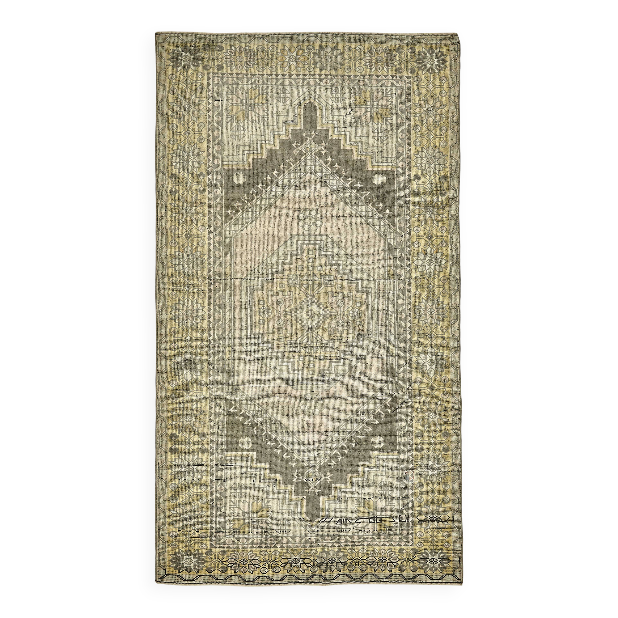 Turkish Vintage Anatolian Rug 127 cm x 217 cm