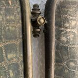 Vintage mirror 1930 triptych beveled barber crystal - 28 x 58 cm