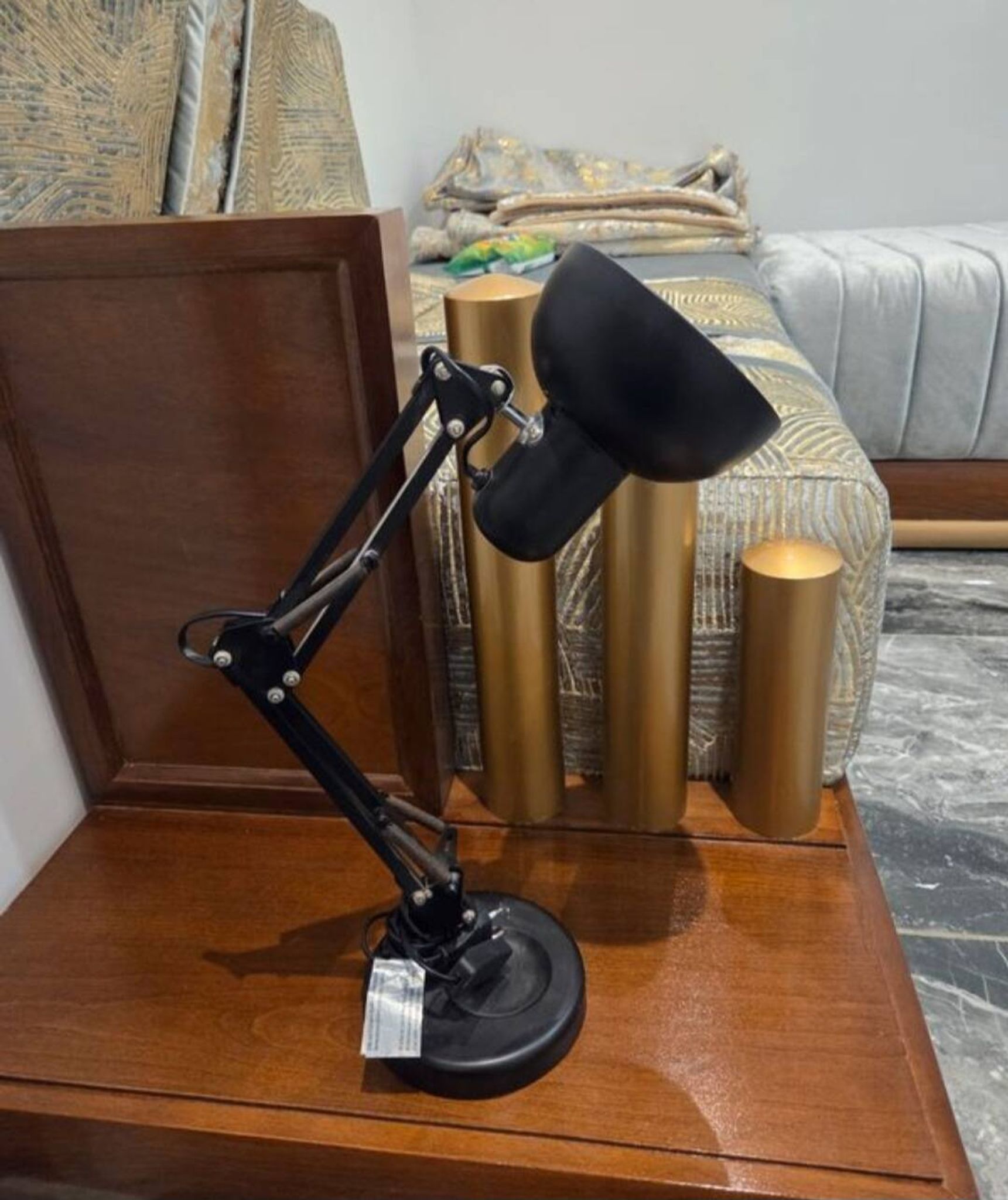 Vintage articulated black lamp