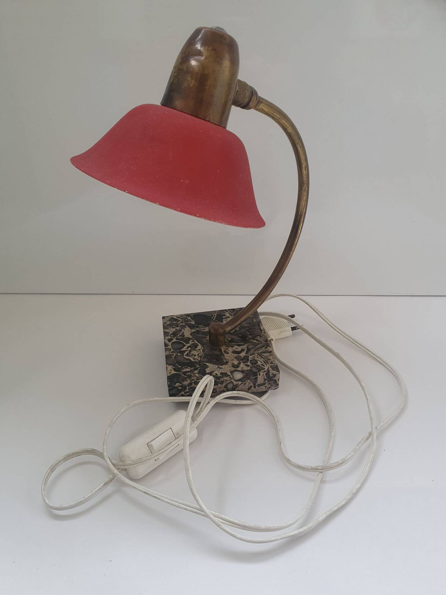 Vintage red desk lamp