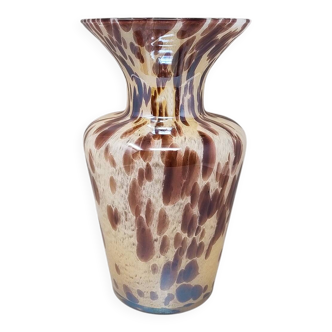 1970s Luxury Handrafted Vase in Murano Glass by Maestro del Vetro. Made in