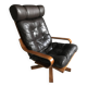 Fauteuil vintage en cuir danois des années 70