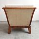 Art Deco club chair in walnut and cane, Austria 1920s
