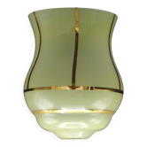 French vintage yellow Art Deco replacement shade with gold detailing 0081.