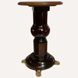 Table d’appoint en acajou vintage avec pieds à griffes en laiton