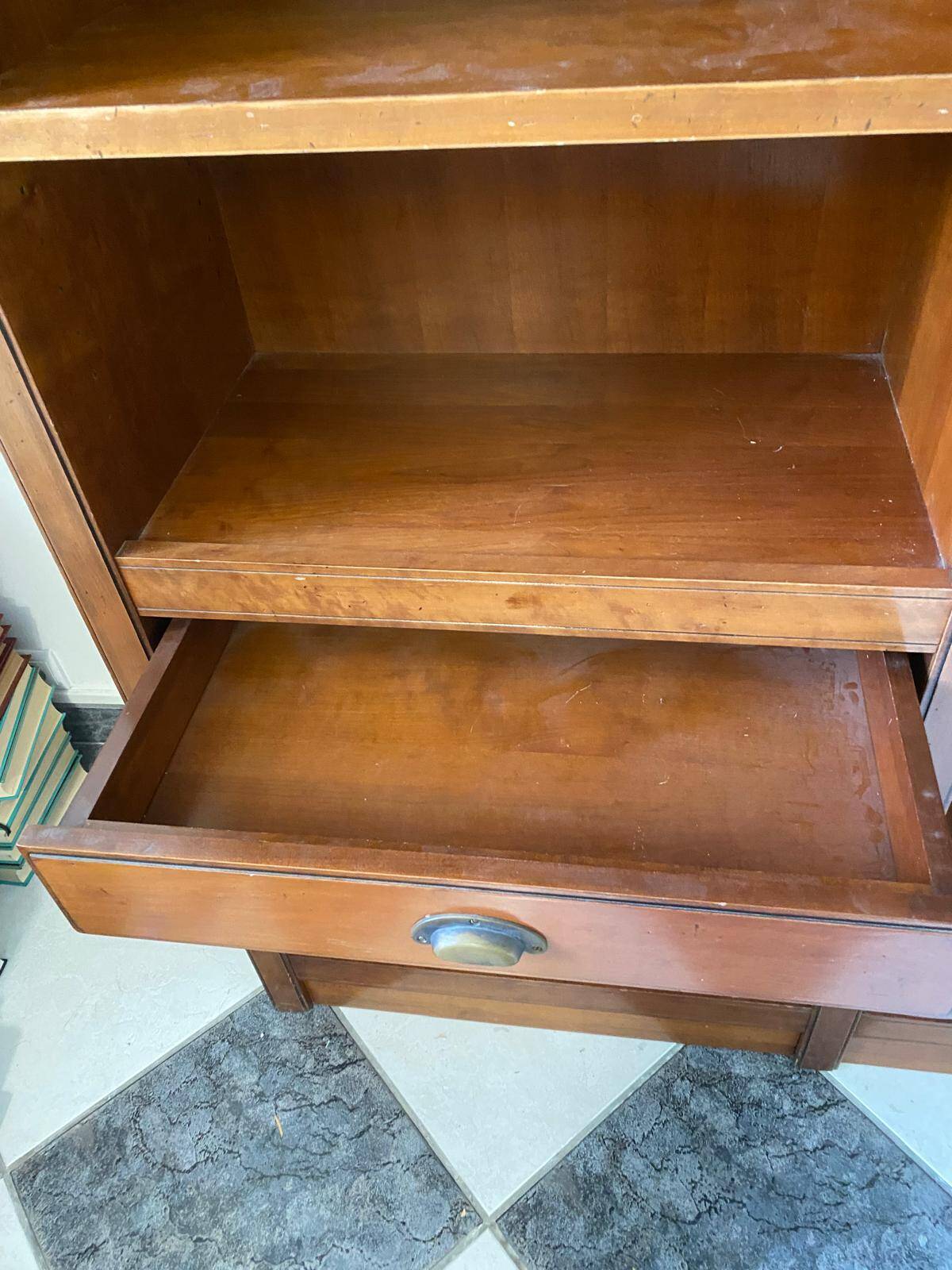 Large wooden bookcase 245cm