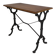 Bistro table with an oak top on a cast iron base, 1930s.