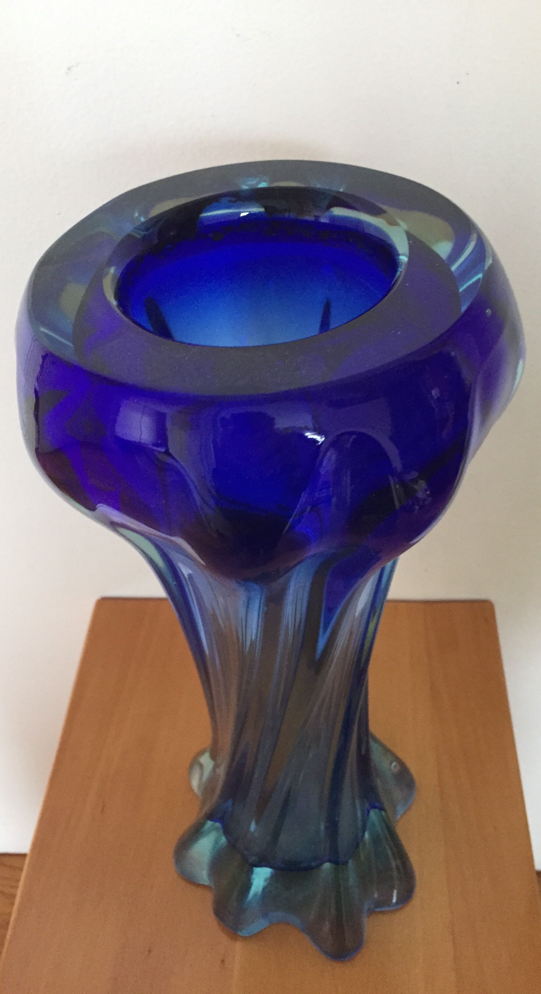 Big Blue Crystal vase