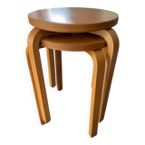 2 tabourets style Alvar Aalto