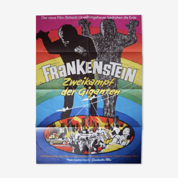 Frankenstein : la guerre des gargantues - affiche originale allemande - 1973