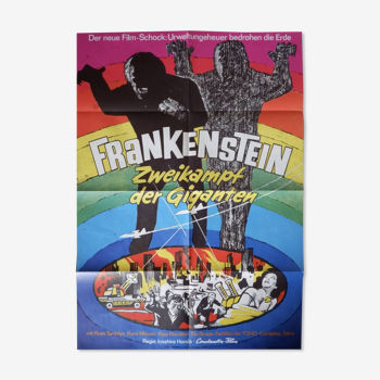 Frankenstein: the war of the gargantuas - original German poster - 1973