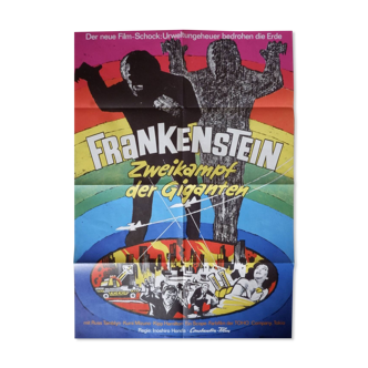 Frankenstein : la guerre des gargantues - affiche originale allemande - 1973