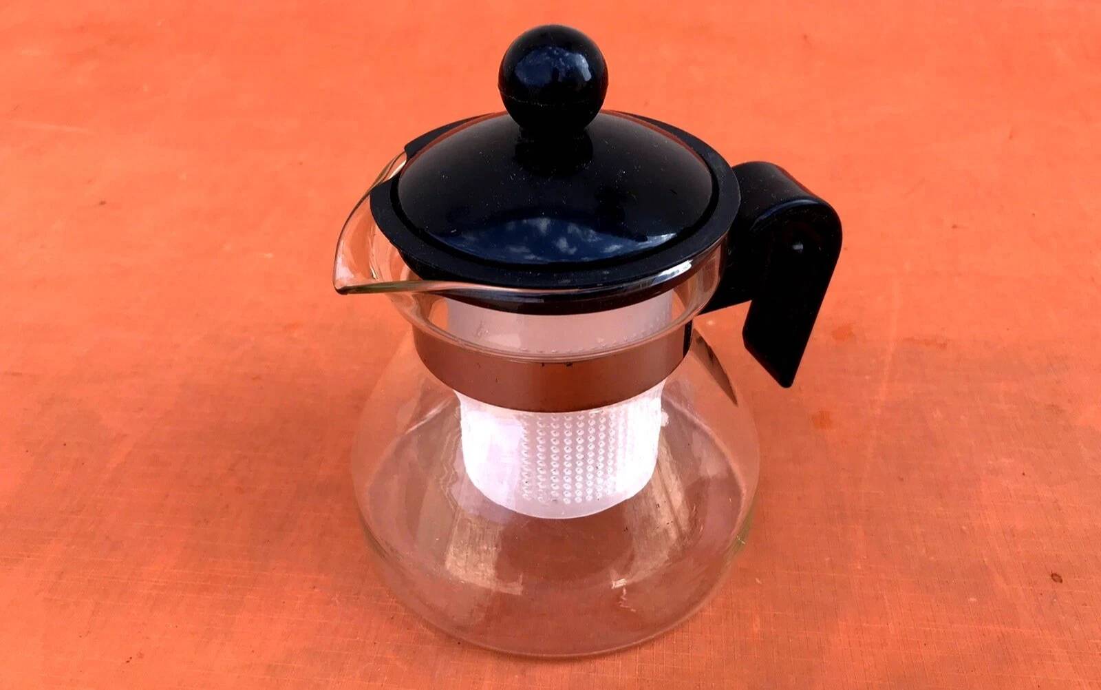 Teapot / Glass herbal tea maker with infuser (4 pieces)