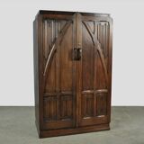 Unique wooden wardrobe and/or hall cupboard in Art Nouveau style, 1930.