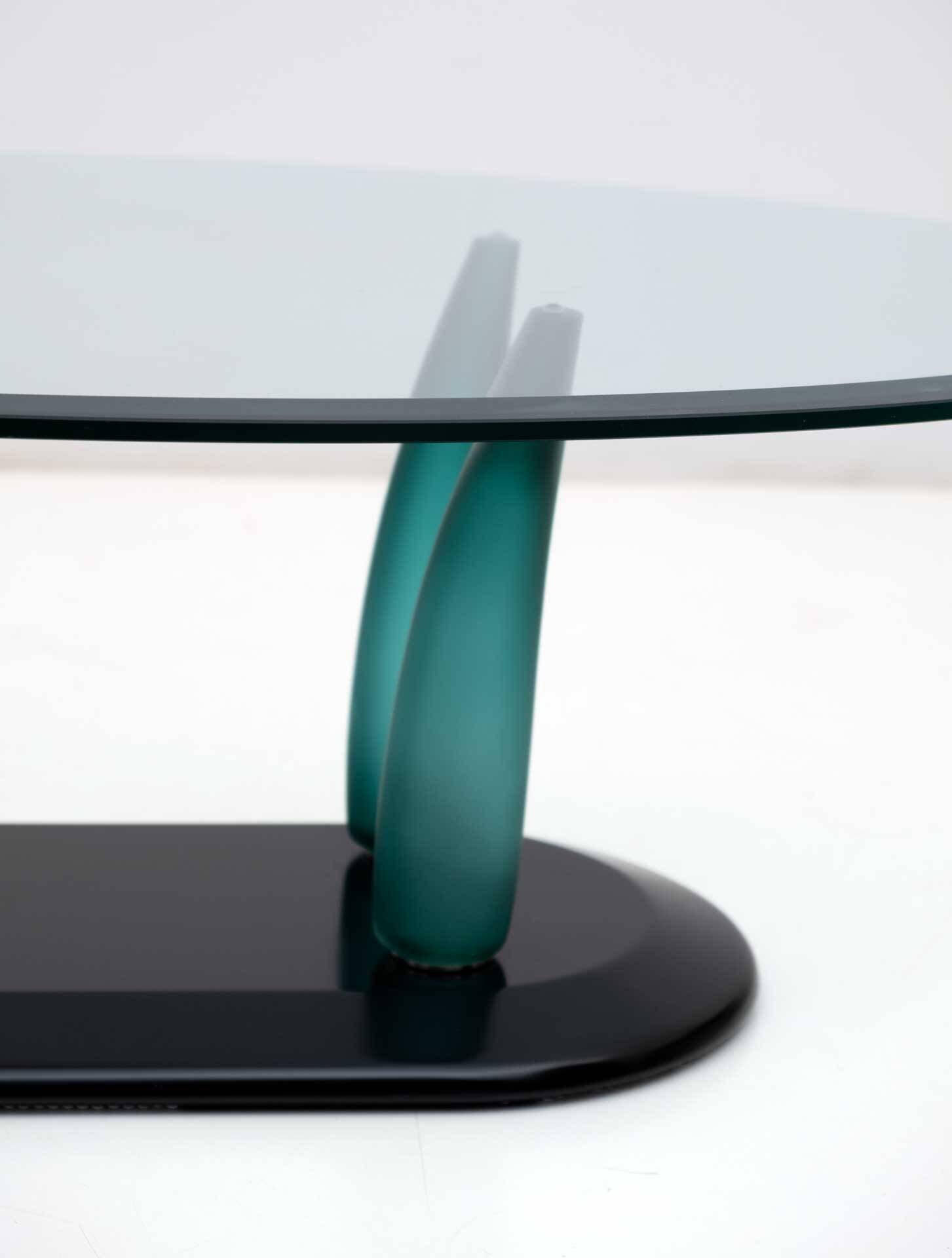 Vintage Italian Murano Glass Coffee Table by Seguso, 1989