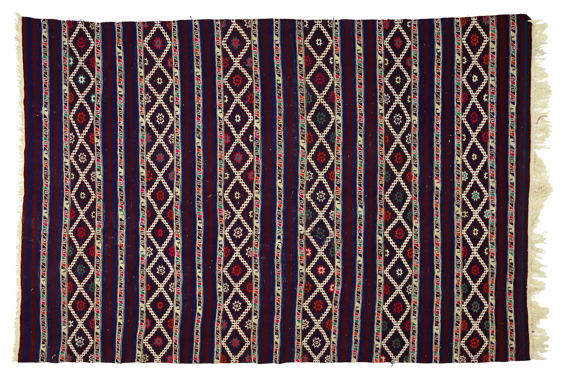 Anatolian handmade kilim rug 275 cm x 185 cm