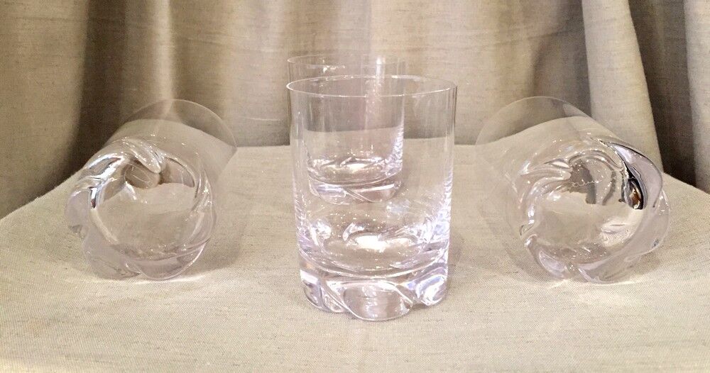 Suite of 4 glasses of daum crystal whisky model orval