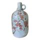 Signed ceramic bottle vase, cherry blossoms, 70s