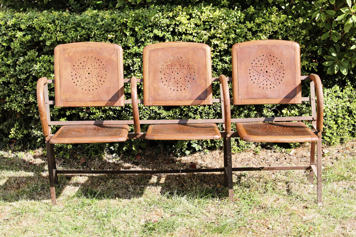 Row of theater folding seats, early twentieth century