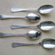 Set of 5 silver metal soup spoons Alfénide Model Tosca