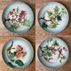 Set of 4 dessert plates in slurry St Amand Hamage