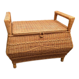 Rattan bench chest 1970-1980